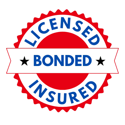 Licensed, Insured, and Bonded badge Logo