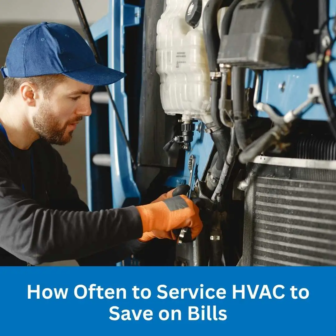 Technician servicing HVAC unit to improve efficiency and lower utility bills